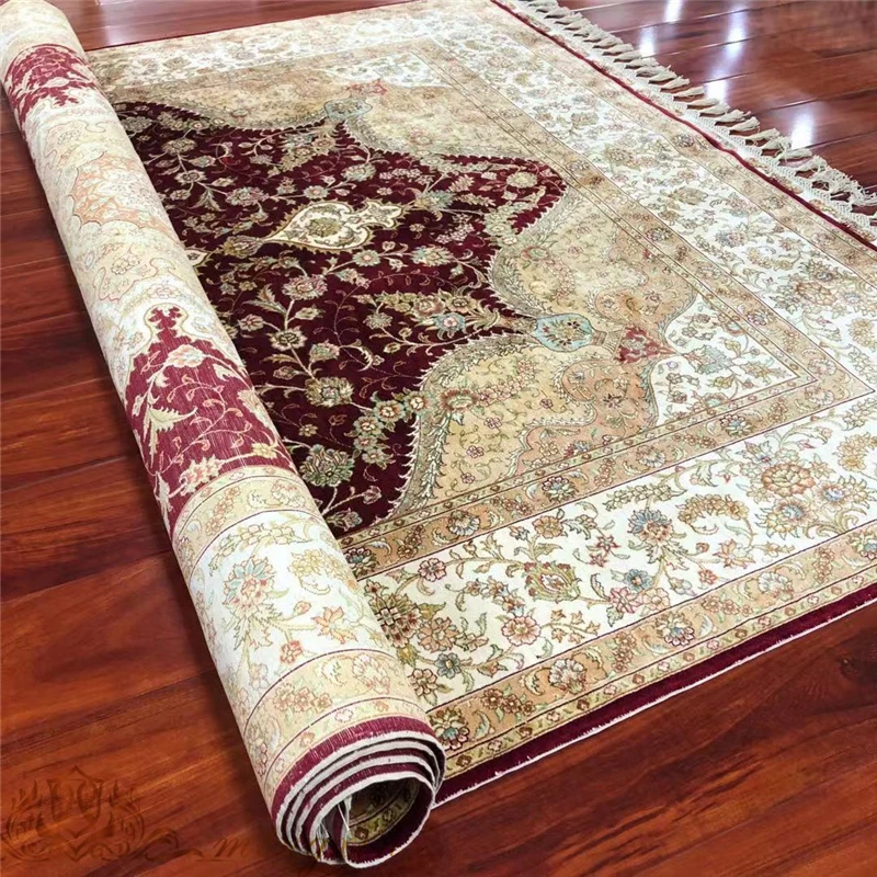 Персидский ковер с ручным плетением красного цвета 5 5x8 дюймов шелковые ковры для