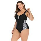 Черный слитный купальник большого размера, купальный костюм с пуш-ап, одежда для плавания, бандажная пляжная одежда 5XL