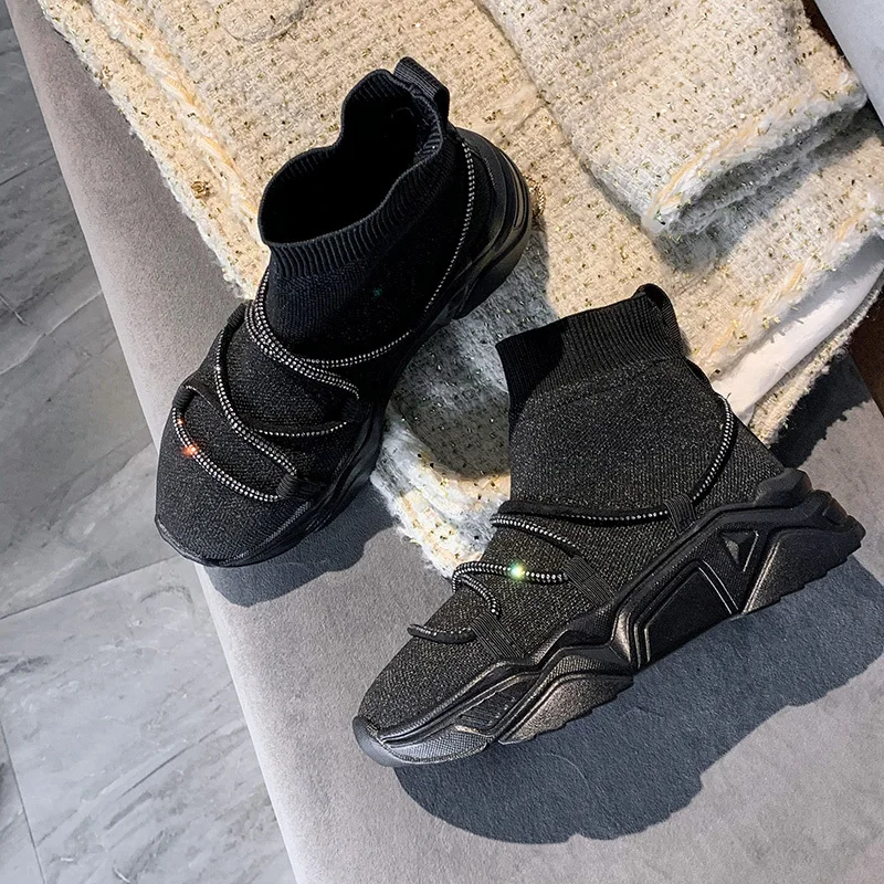 Женские холщовые кроссовки с высоким верхом на весну и осень женские