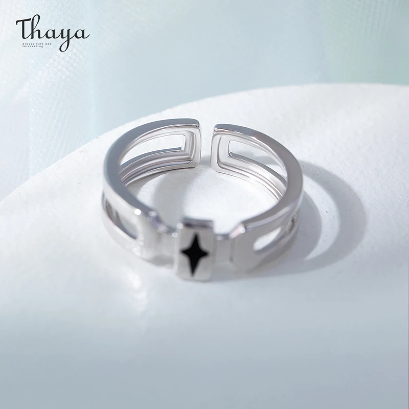 Thaya Moon Stars дизайнерские модные женские кольца из серебра 925 пробы с фиолетовым