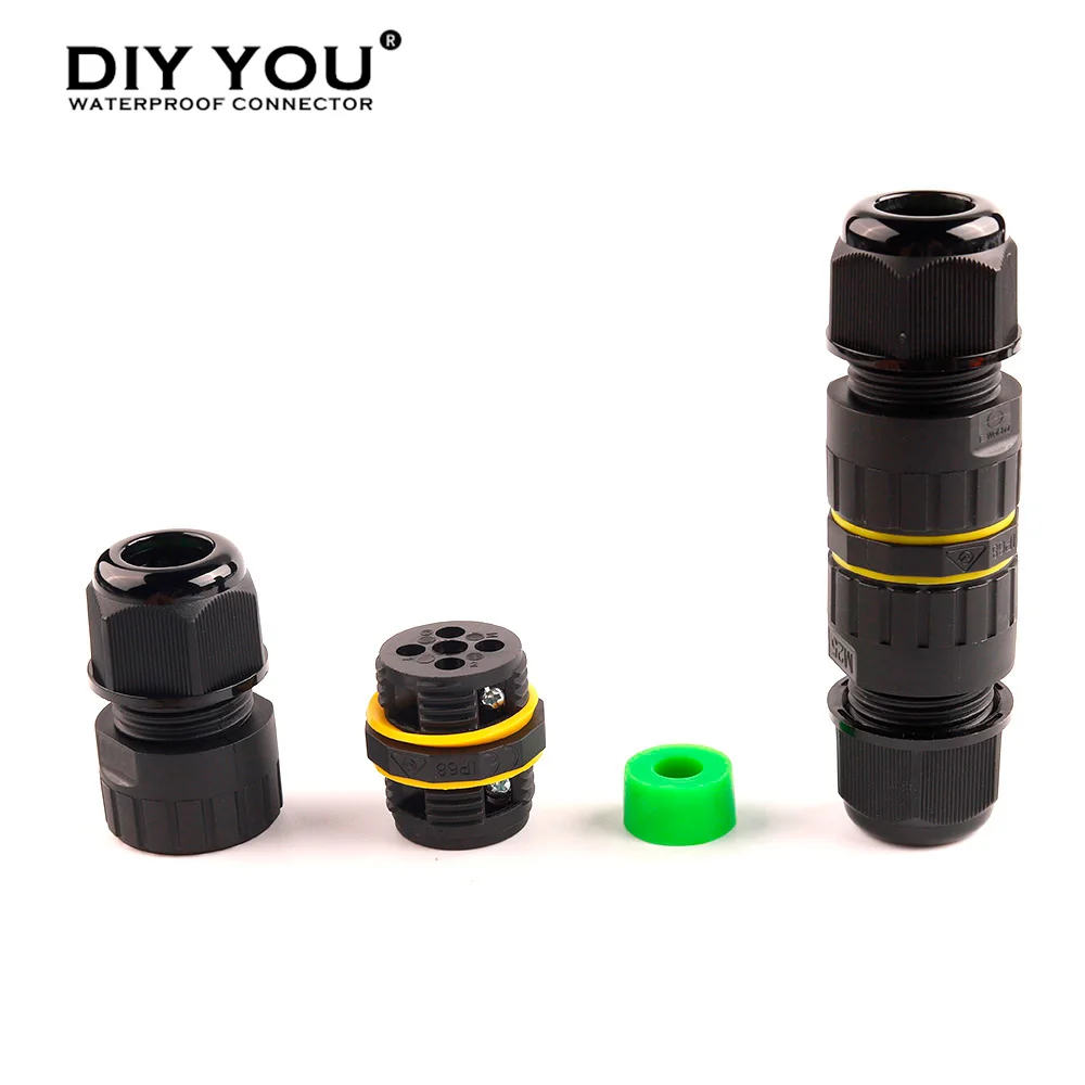 M25 Водонепроницаемый Кабельный соединитель наружное светодиодное освещение 2/3/4/5