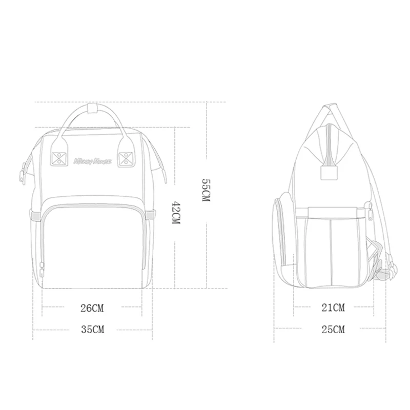 Disney mochila bebe maternidade рюкзак для детских подгузников с usb сумка-Органайзер для детских колясок водонепроницаемая сумка для детских колясок