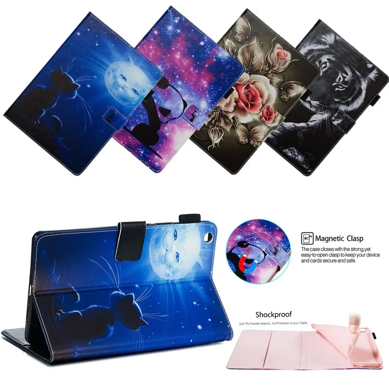 Чехол с кошками для Huawei Mediapad M3 Lite 8 CPN W09 AL00 &quot из искусственной кожи великолепным