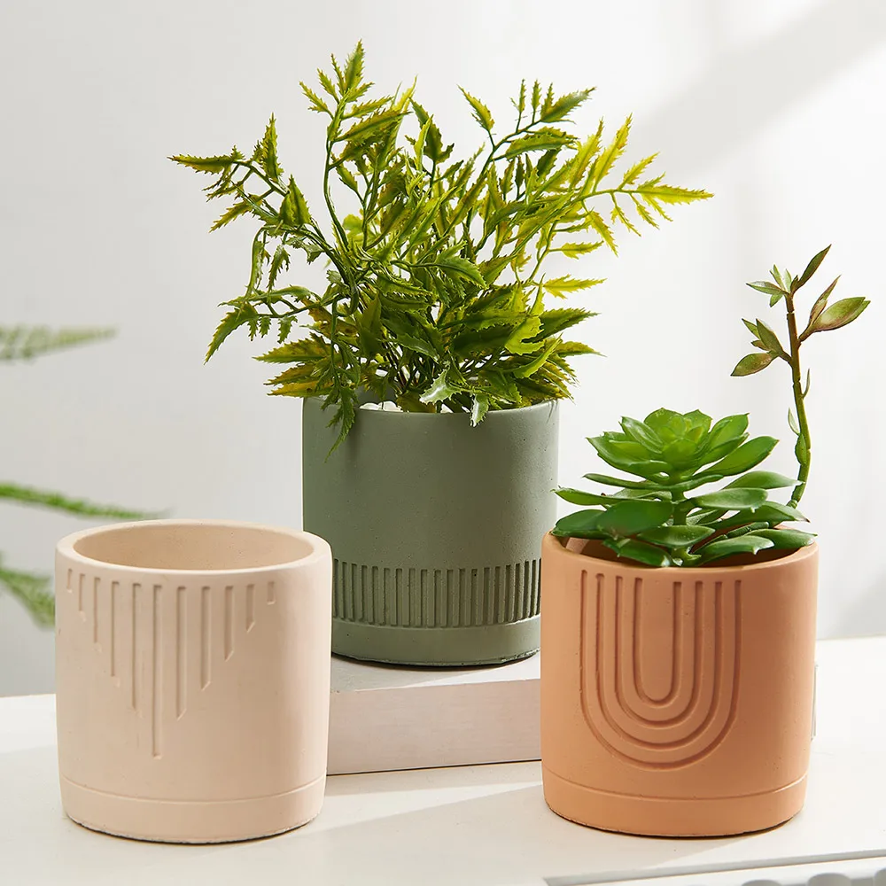 

Nordic Home Decoration Cement Flower Pots Minimalism Desk Decoration Pots for Plants and Flowers Vase Balcony Decorations Gift