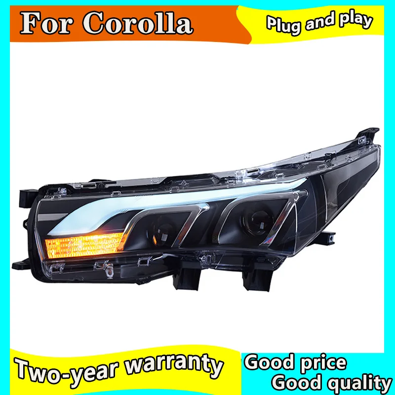 

Car Styling Head Lamp for Toyota corolla Headlights 2014 -2017 LED Headlight Bi-Xenon LED DRL crolla Headlight assembly