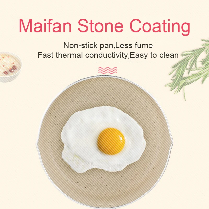 16/18 см розовая кастрюля для супа портативная с антипригарным покрытием сковорода