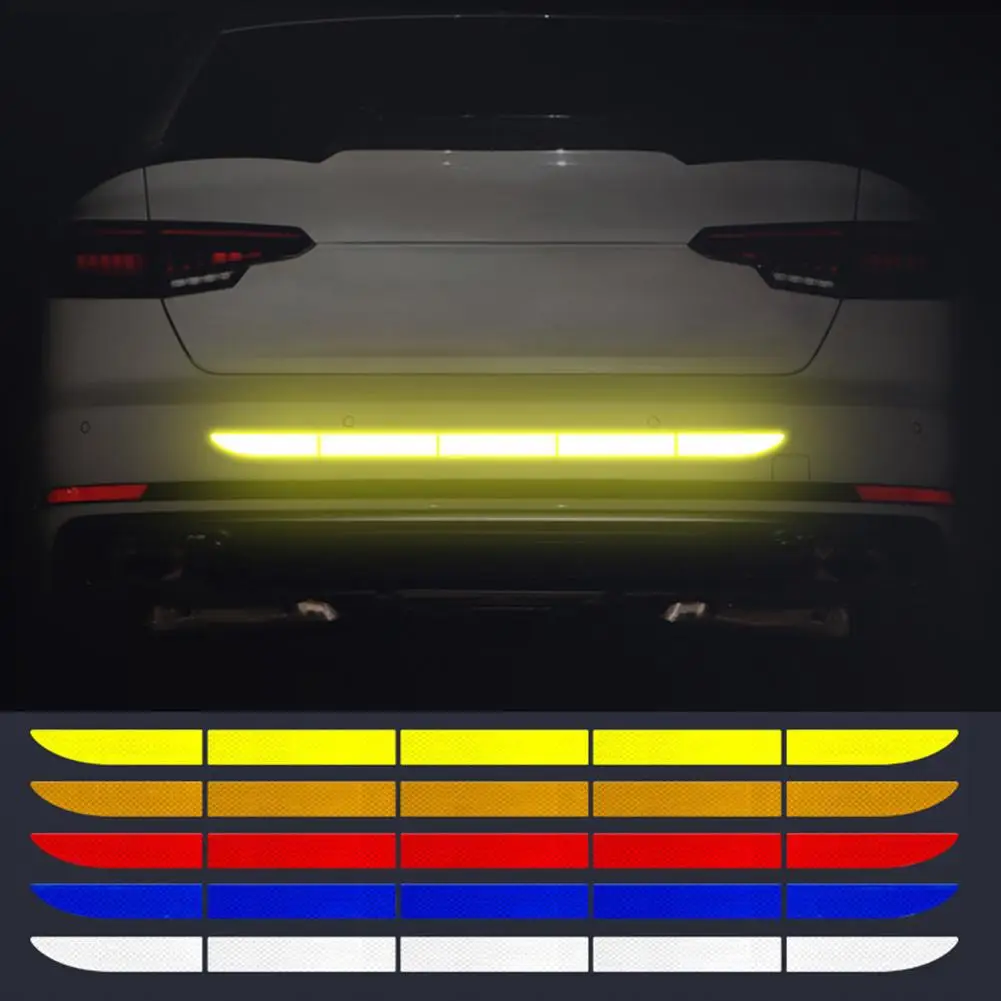 

Car Reflective Stickers Warning Strip Tape Traceless Protective Car Sticker Warn on Car Body Trunk Exterior Auto Sticker