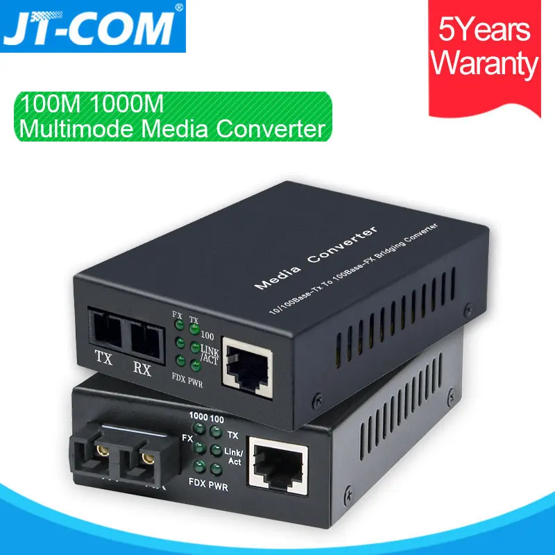 100 м/1000 м многомодовый Ethernet медиа конвертер волоконно-оптический к RJ45 гигабитный мм дуплексный Fibra оптика Переключатель приемопередатчик FTTH 850nm