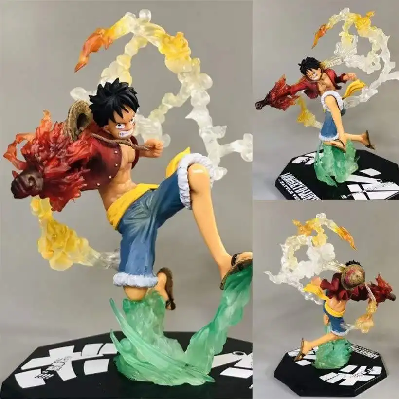 One Piece Anime Monkey·D·Luffy Roronoa Ace Pvc Action Model Collection Cool Stunt Figure Toy Gift