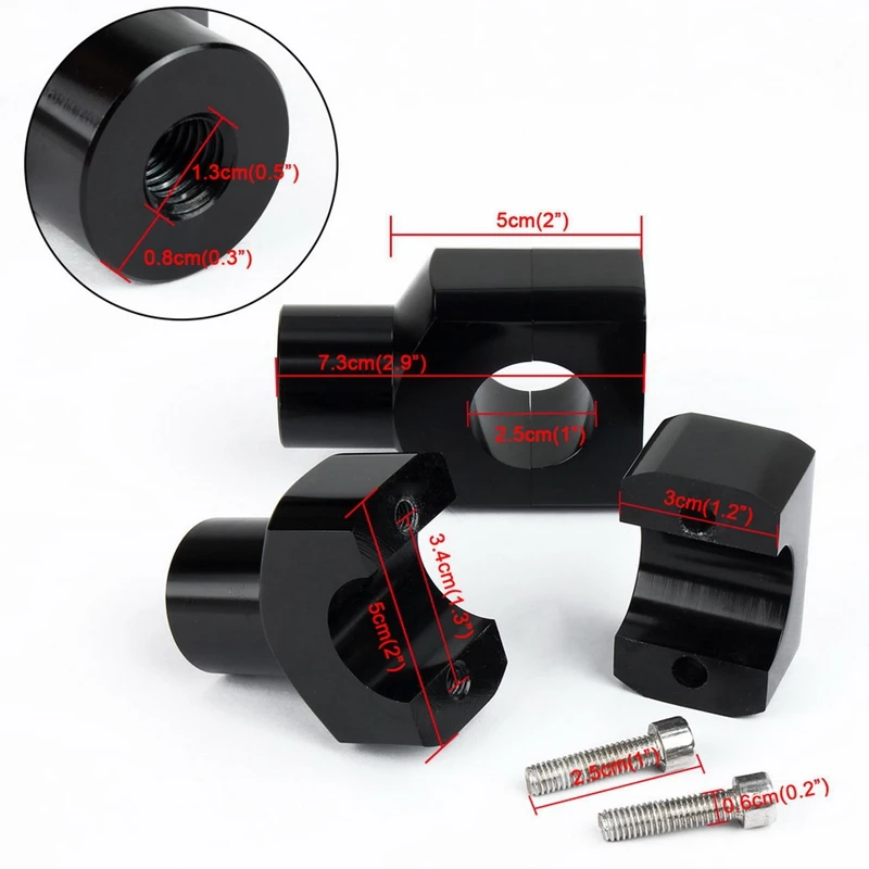 Кронштейн для мотоциклетного руля POSSBAY Универсальный алюминиевый зажим 25 мм 1