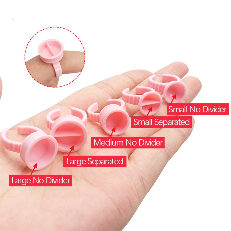 100pcs одноразовая шапка с кольцами мануального татуажа бровей чернил для чашка
