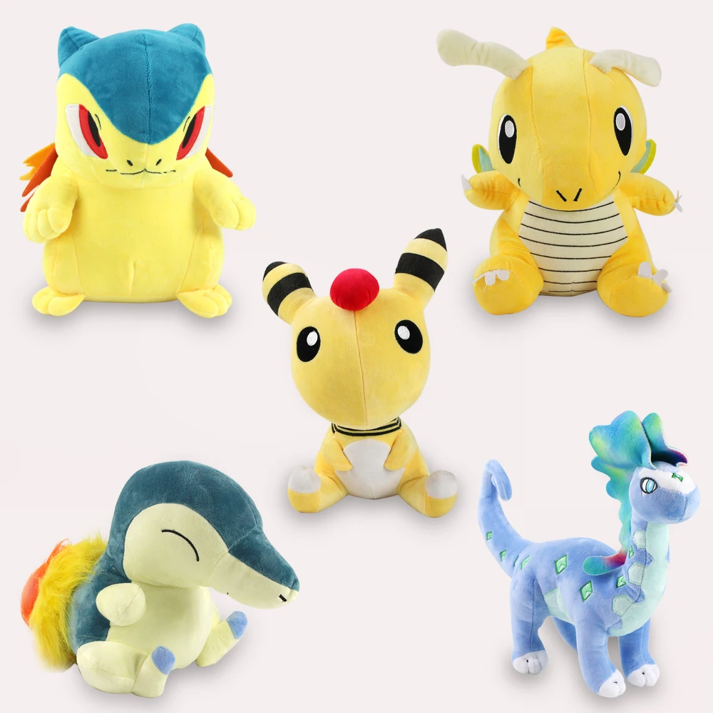 Большая плюшевая мягкая игрушка 25-32 см Cyndaquil Typhlosion Ampharos Dragonite подарок мультяшное