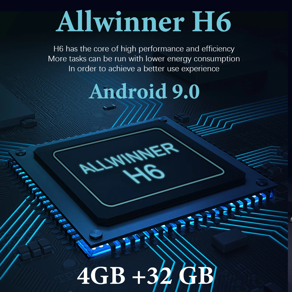 Vmade tv box android 9,0 2G 16G Allwinner H6 четырехъядерный 64 бит Wi-Fi tv box 4K HD H.265 телеприставка 2G 16G tv box Горячая Распродажа