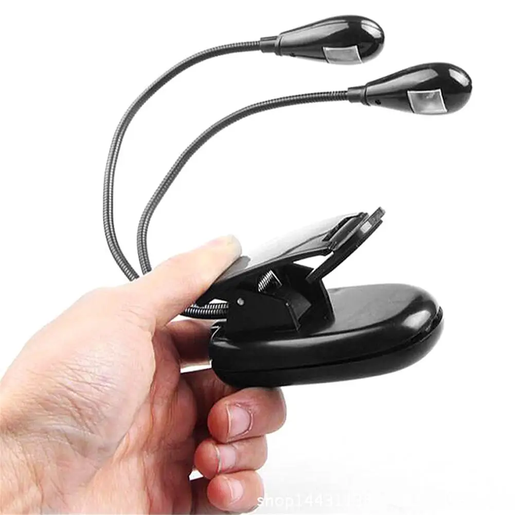 Двухсторонний светильник с клипсой музыкальная подставка лампа для фортепиано