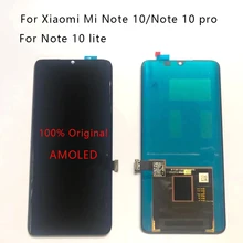 100% Original AMOLED For Xiaomi Mi Note 10 Note 10 pro Note 10 Lite LCD Display Touch Screen Digitizer replacement Phone Parts