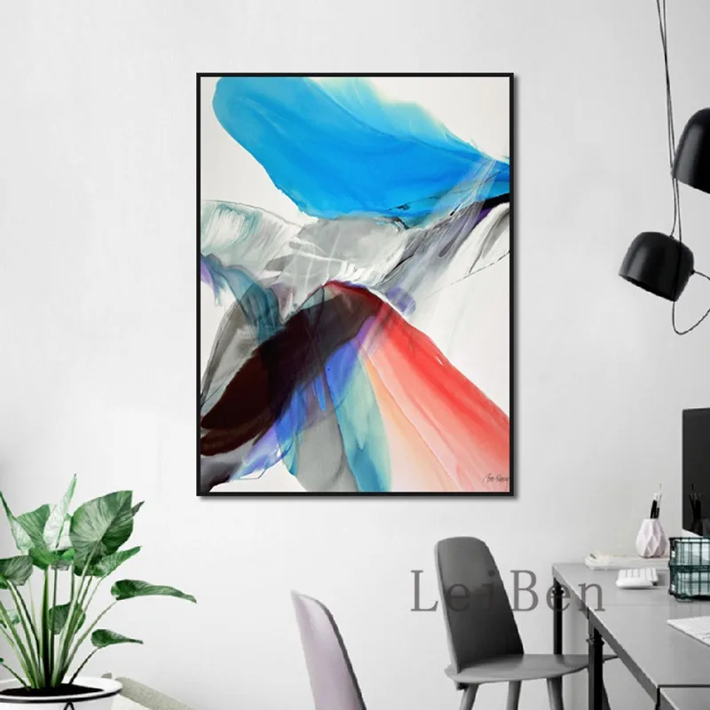 Абстрактные красочные граффити блоки стены Искусство Холст Живопись Печать