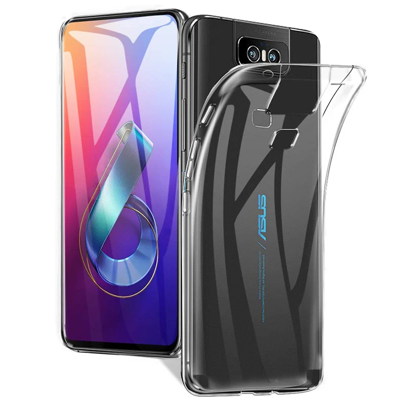Прозрачные силиконовые чехлы для телефонов задняя крышка ASUS ZenFone 6 ZS630KL мягкий ТПУ