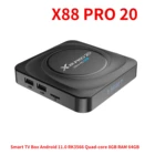 ТВ-приемники X88 PRO Smart TV Box Android 11,0, телевизионные приемники smart TV, android 10, ТВ-приставка с Wi-Fi, 8 ГБ, 64 ГБ, HDMI