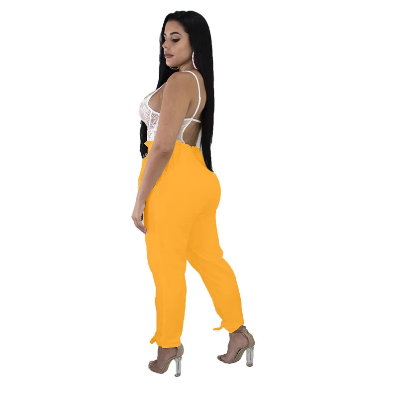 

Causal Solid Linen Pants Women High Waisted Tie Bow Straight Pants Streetwear Belted Slim Fitted Plus Size Harajuku Trousers