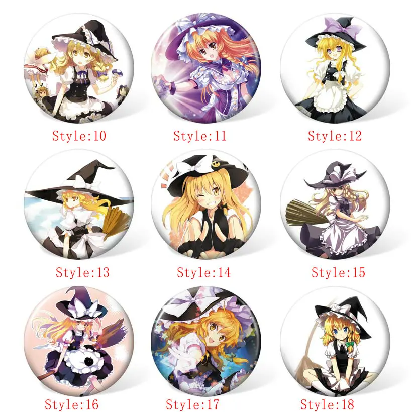 58 мм TouHou Проект Аниме значок косплея Мультяшные Броши коллекция булавок сумки