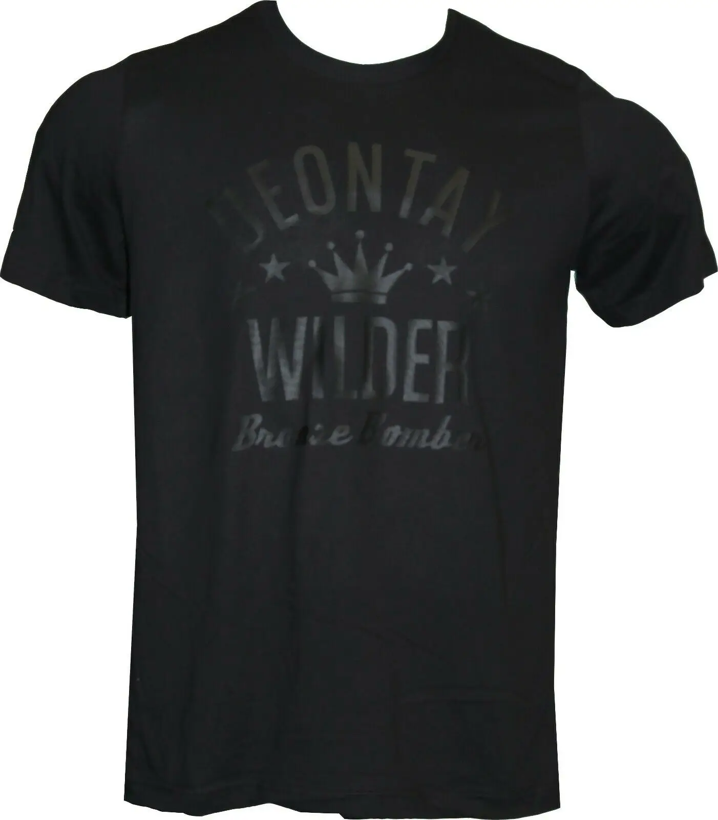 Deontay Wilder Бронзовый боксерский черный на черной футболке, тяжелый бокс