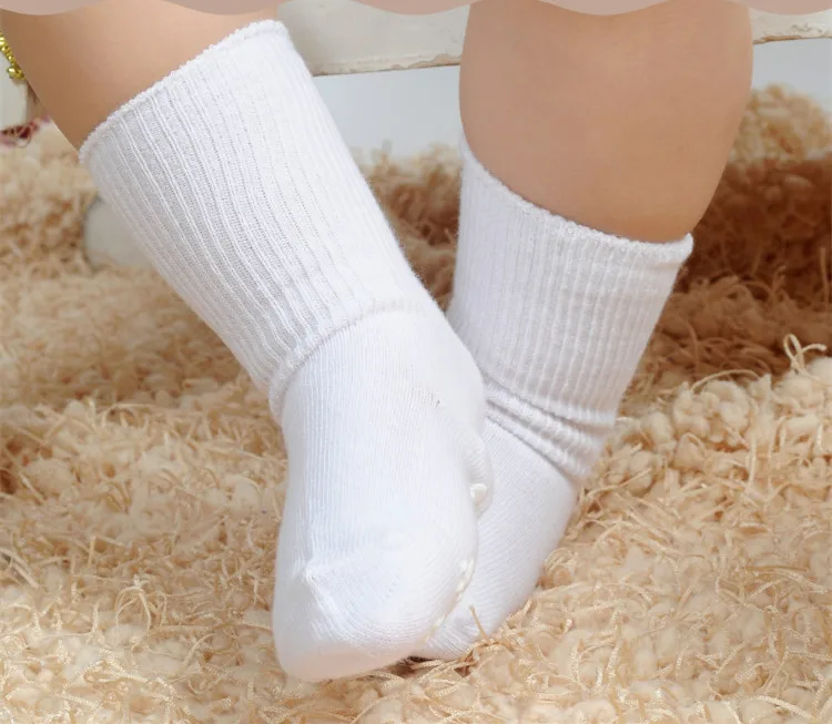 1 пара Детские хлопковые нескользящие носки ярких цветов | Детская одежда и обувь