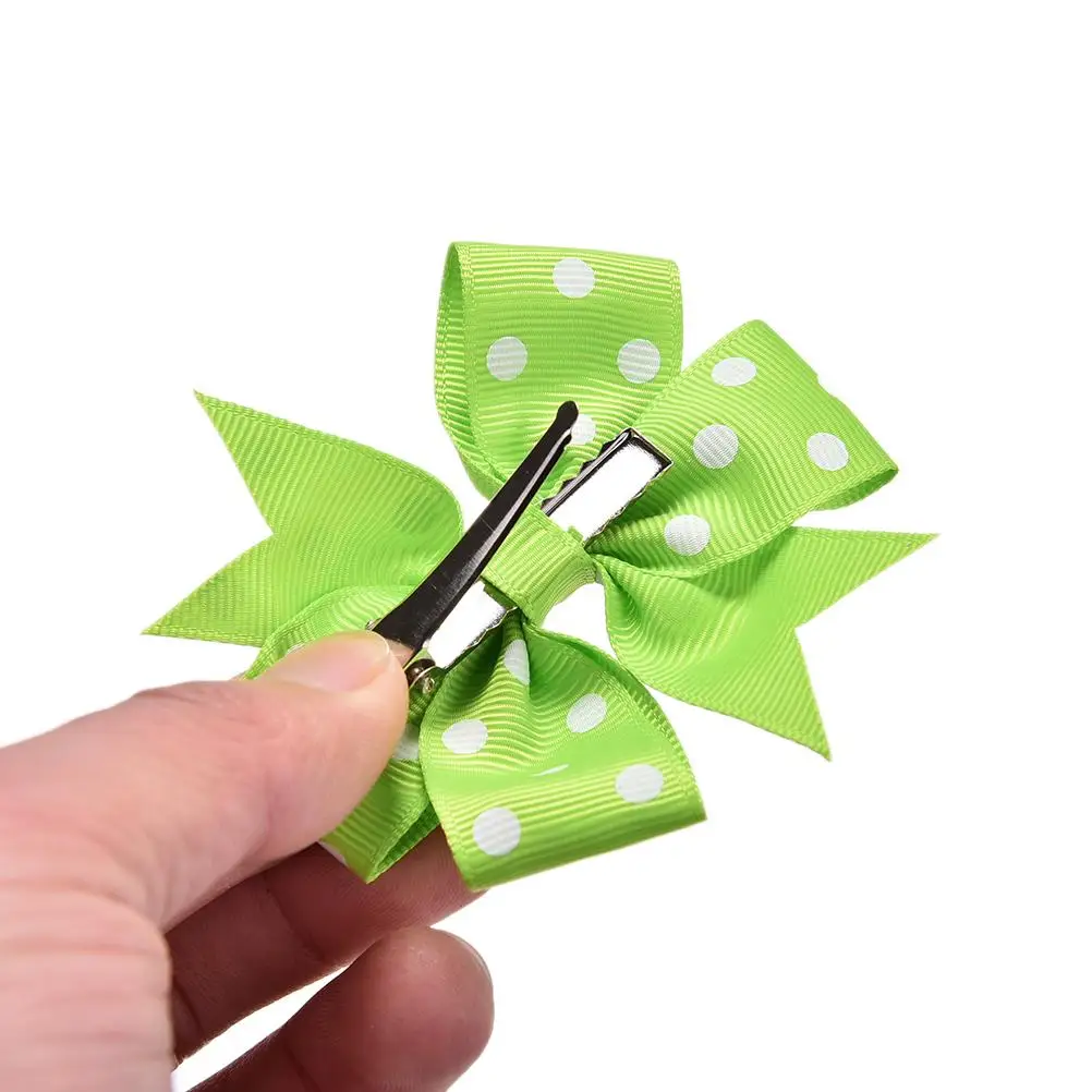 20 шт./лот модные разноцветные ленты для волос с принтом заколки зажимом Детские