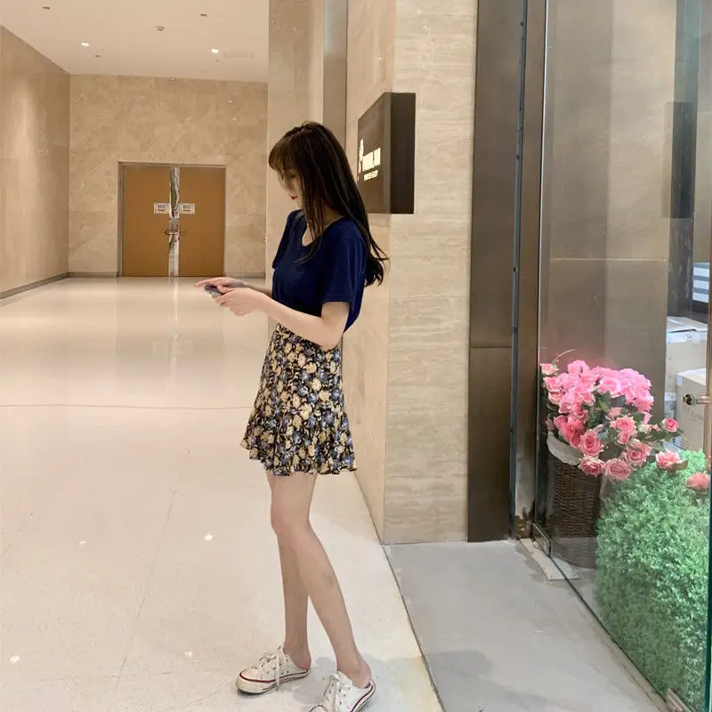 

2021 fishtail skirt with high waist and buttocks skirt summer Chiffon Skirt