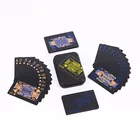 Творческий набор из фольги для покера, игральные карты, игра для покера, черная ПВХ водонепроницаемая Волшебная карта, настольная игра, знаменитые развлечения для вечеринок