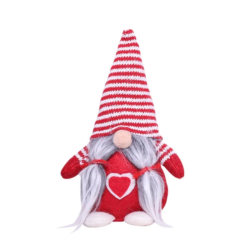 Knitted Sitting Tomte Christmas Gnome Doll Decorations Tabletop Santa Figurines Ornaments Holiday Present Produtos De Natal - Цвет: 13