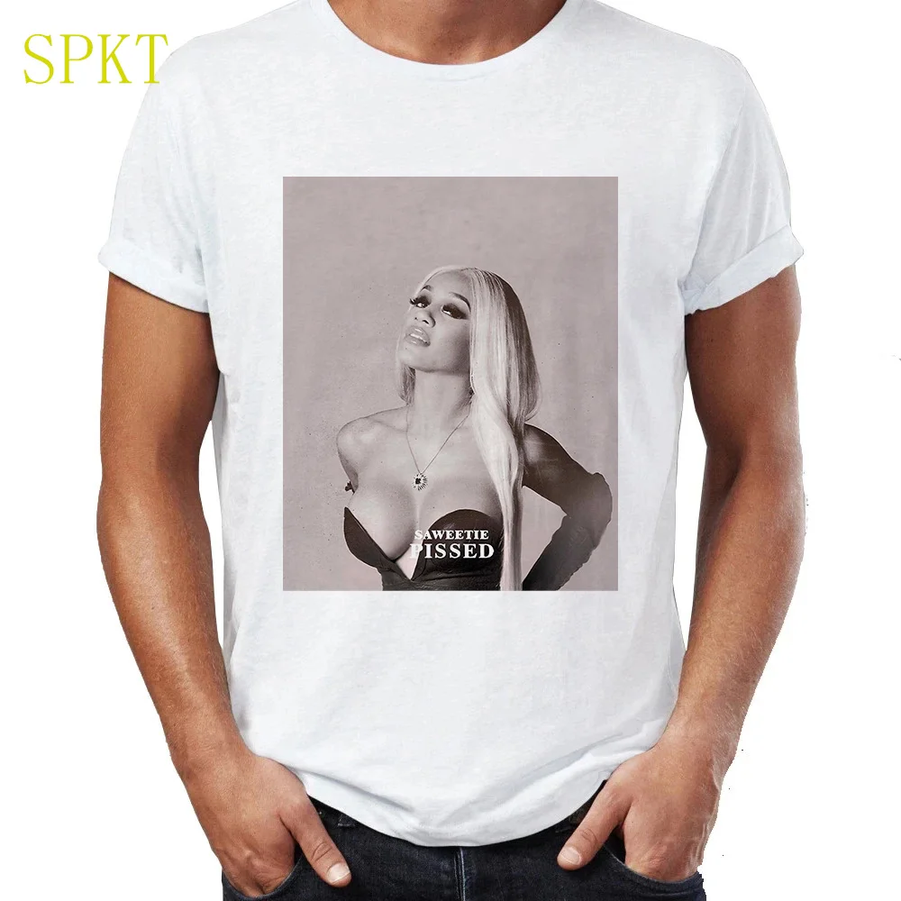 

Streetwear Hip Hop Rock graphics tee Sexy Rapper Saweetie Icy t shirt men oversized harajuku gothic punk women/men's T-Shirts