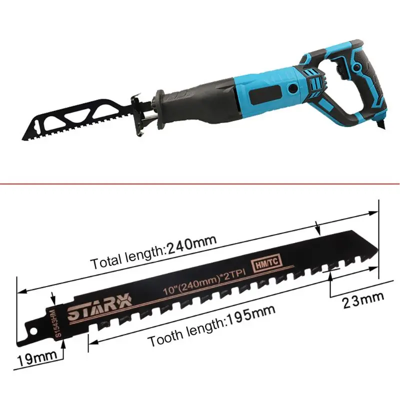 

Demolition Masonry Reciprocating Saw Blade for Cutting Concrete Brick Stone Alloy Steel Teeth Blades Electric Saw Blade