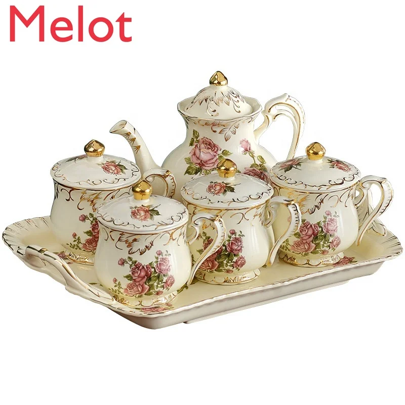 

Large Capacity English Fine Royal Bone china Ceramic Porcelain Coffee And Tea Set