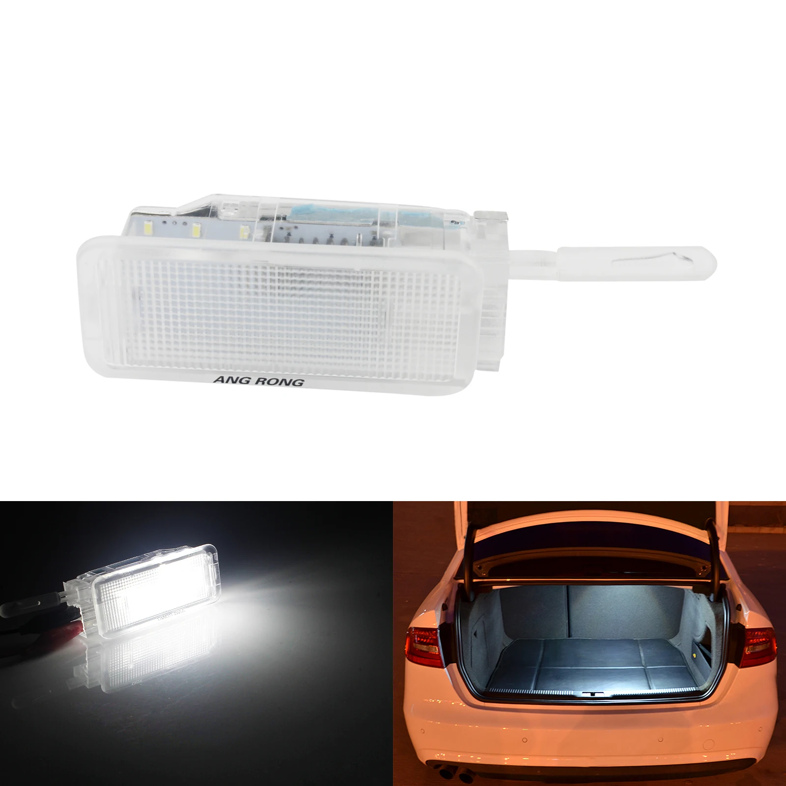 

Перчаточный ящик ANGRONG 1X Footwell для багажника, светодиодные белые огни для Peugeot 206 207 лимонный C2 C3 C5