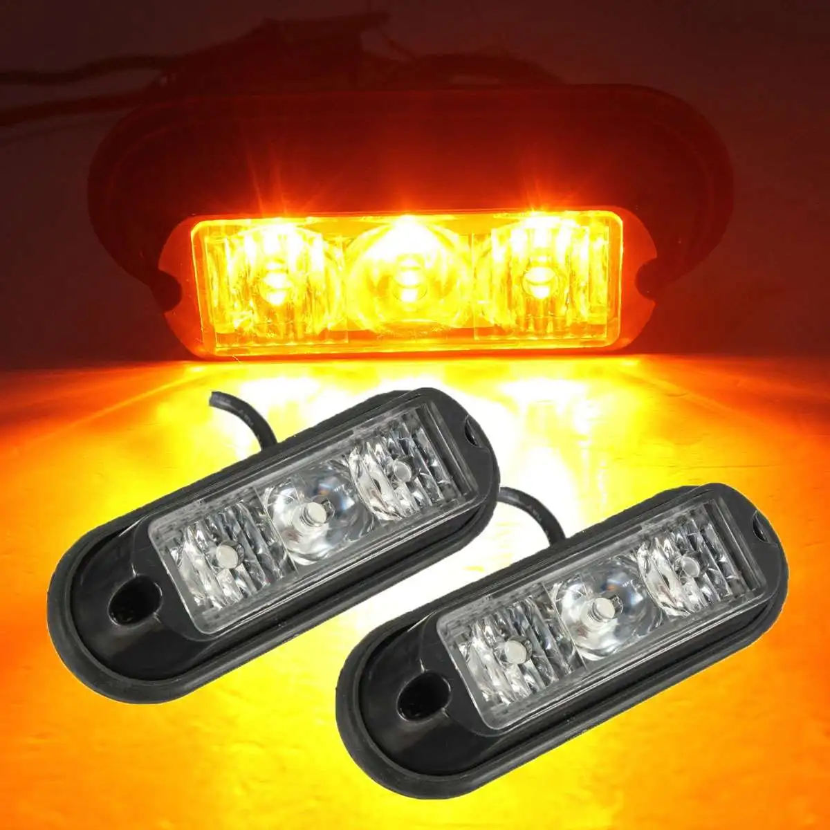 

2 шт 12V 3 светодиодный автомобиль грузовик боковой габаритный фонарь светильник с тактовой мерцающей сигнала потепление светильник s Индика...