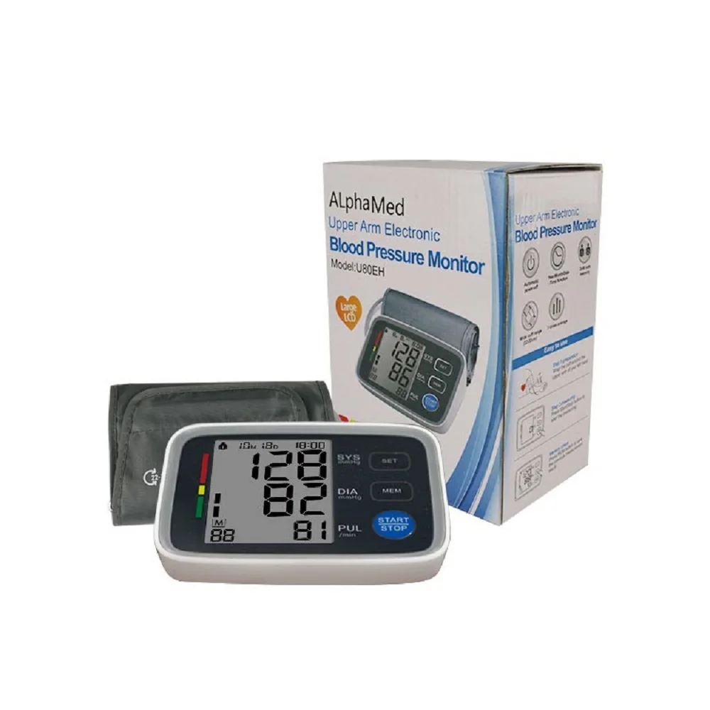 

Upper Arm Blood Pressure Monitor Large LCD Display CE FDA Certified Bp Monitor Digital Medical Home Use Sphygmomanometer