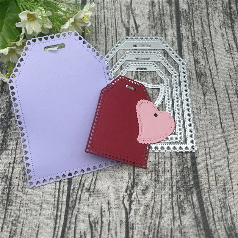 

4 шт., кружевные штампы в форме сердца для рукоделия