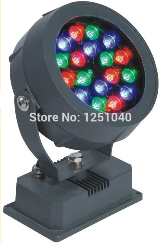 

18W LED FloodLights DC24V DMX512 Three-channel RGB IP65 Waterproof Outdoor lighting LED Colorful Landscape lighting changes