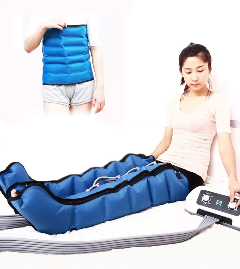 Air Wave Pressure Pressotherapy Massage Compression Circulator Leg Arm Waist Lymphatic Drainage Device For Muscles Relax|Обхват Талии