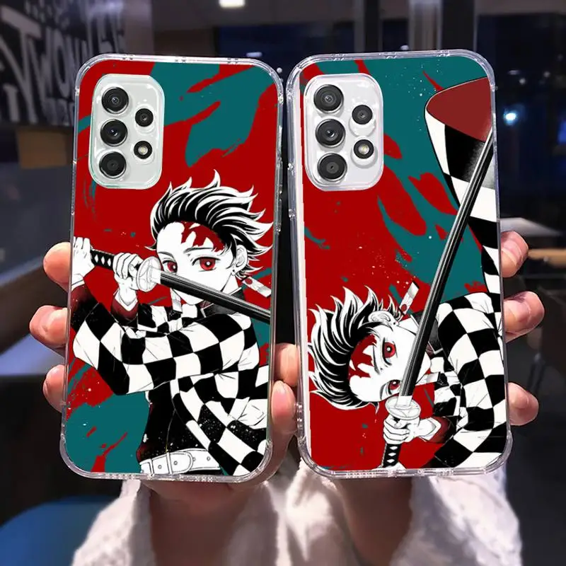 

Demon Slayer Phone Case for Samsung A 51 50 52 12 21s 31 40 70 71 note S 20 10 21 ultra plus fe clear coque shell