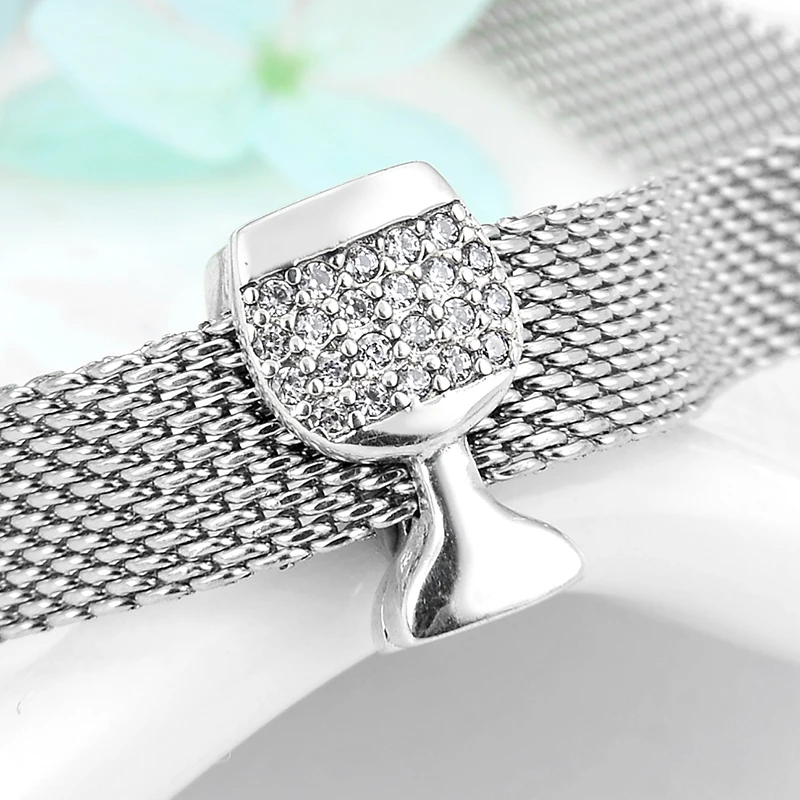 Женские Бусы-Клипсы из стерлингового серебра 925 пробы с кубическим цирконием