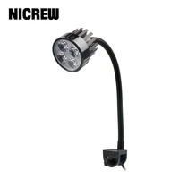nicrew led aquarium light clip on spotlight touch sensor switch aquarium reflector lamp for fish tank tricolor temperatures