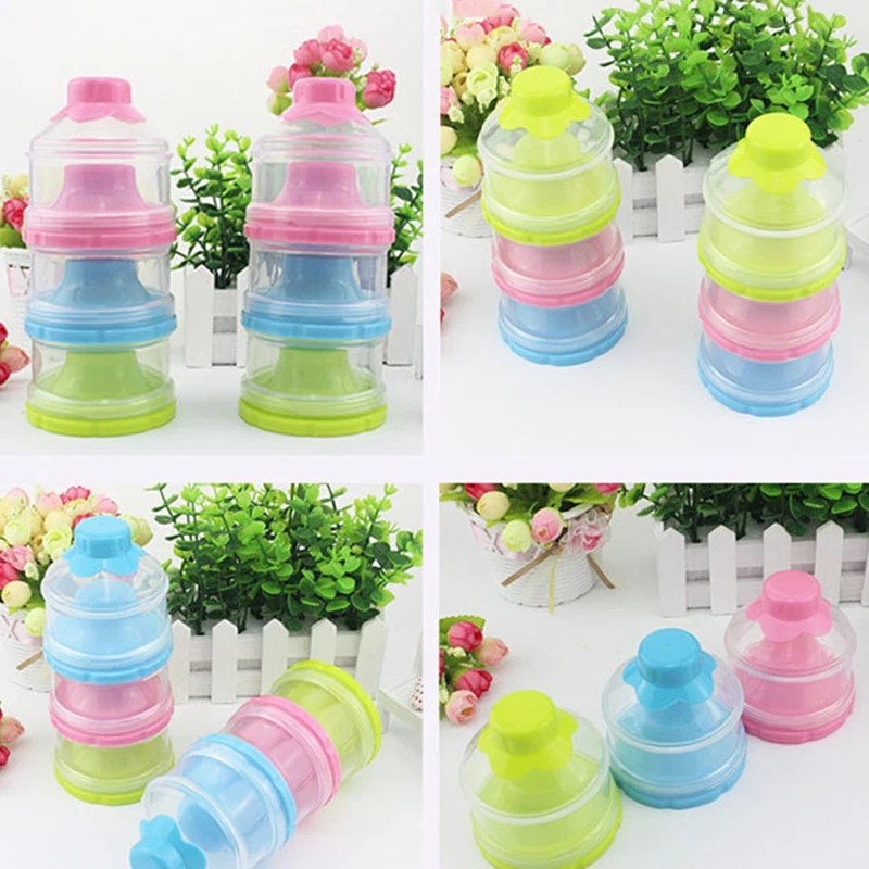 Независимая трехслойная банка для молока и порошка с вращающейся крышкой