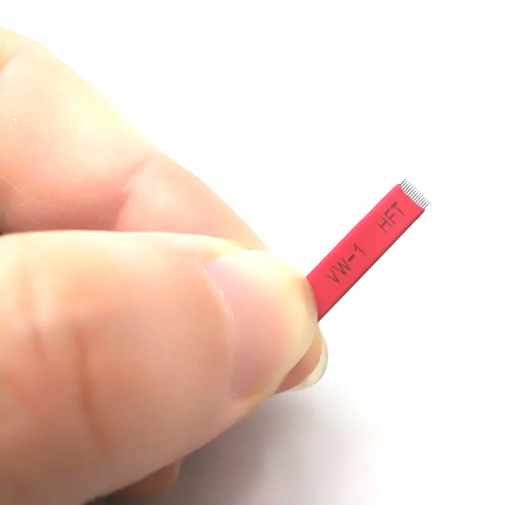 10 шт. микроблейдинг иглы плоские 14 штифтов ручная Татуировка бровей Иглы