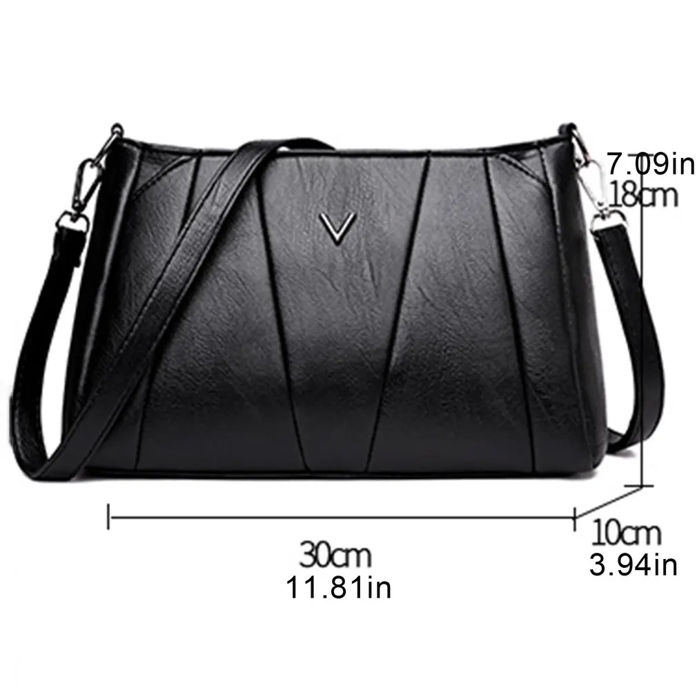 

All-match Casual Ladies Shoulder Bag Messenger Bag Soft Leather Backpack Fashion Solid Color Bag Adjustable Bag Strap