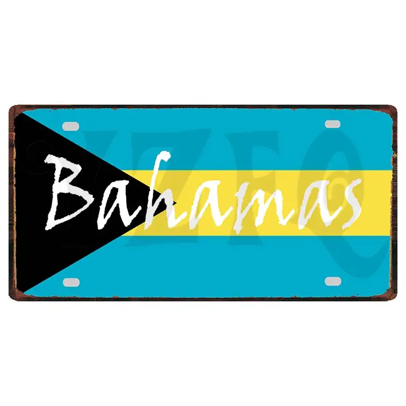 Национальный флаг 30X15CM винтажный металлический знак табличка для настенного