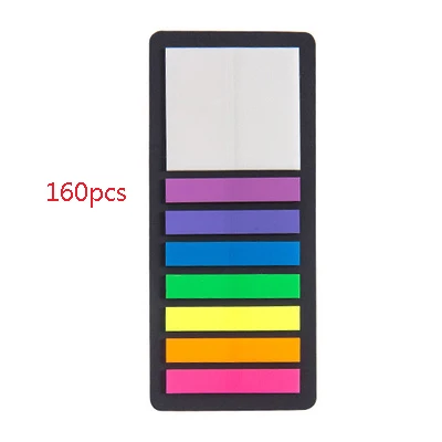 160pcs 160/300 шт Цвет прозрачный флуоресцентный индекс вкладки Стикеры с флагами Примечание для страничная закладка для ежедневника офисные школьные принадлежности - Цвет: 160pcs