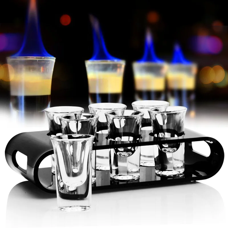 

Party Shot Glass Barware Tool Sets Kitchen High Quality Strong Barware Cup Simple Holder Strumenti Bar Bartender Tools EI50BW