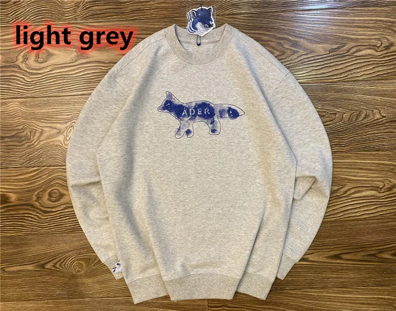 

Ader Error Hoodie Adererror Embroidery Maison Kitsune Sweatshirts Men Women MAISON KITSUNE Ader Error Hoodie Crewneck Harajuku