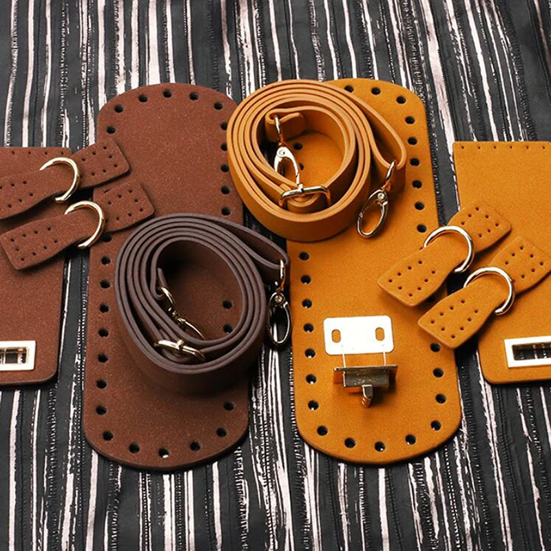 

1 Set Fashion Handmade Shoulder Strap Exquisite Diy Handbag Set Leather Bag Bottoms Cover with Hardware Accessories for Handbag